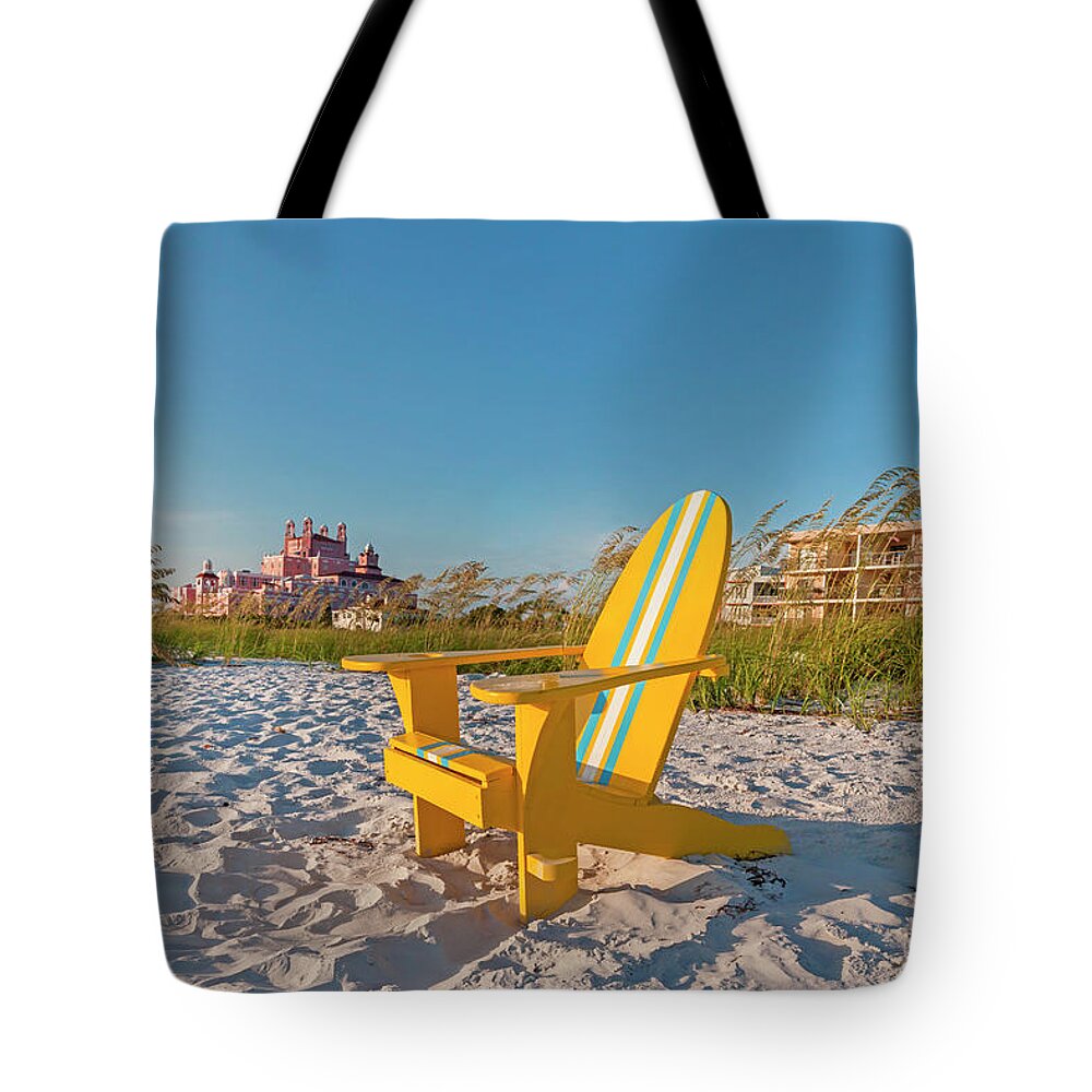 Estock Tote Bag featuring the digital art Beach In Saint Petersburg Florida by Lumiere