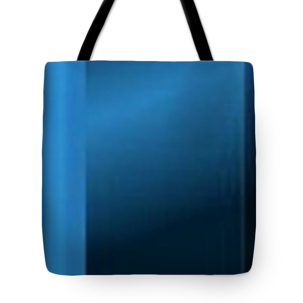 Oil Tote Bag featuring the painting Blue Light by Matteo TOTARO