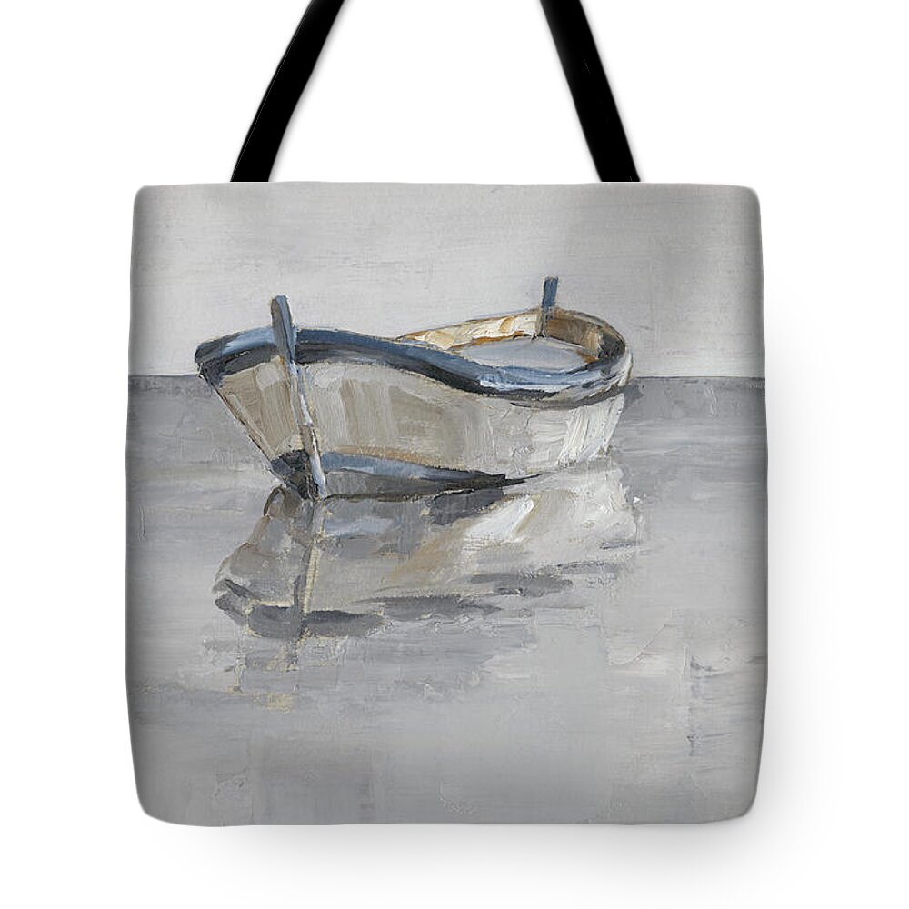 Transportation & Travel+boats Tote Bag featuring the painting Boat On The Horizon II by Ethan Harper