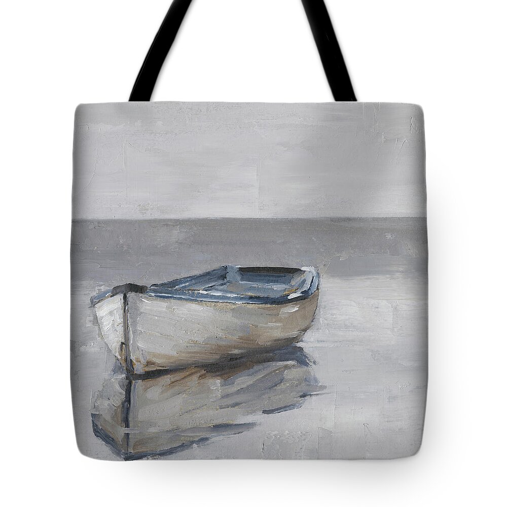 Transportation & Travel+boats Tote Bag featuring the painting Boat On The Horizon Iv #1 by Ethan Harper