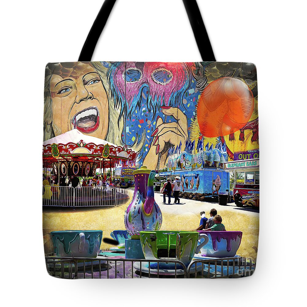 Boulder Tote Bag featuring the digital art Boulder County Fair 2019, Colorado by Deb Nakano