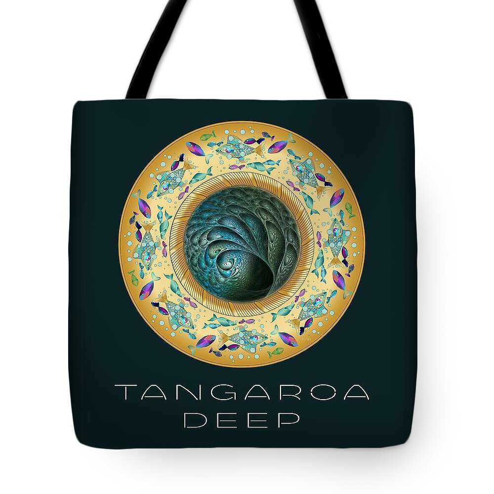Mandala Tote Bag featuring the digital art Circumplexical No 3732 by Alan Bennington