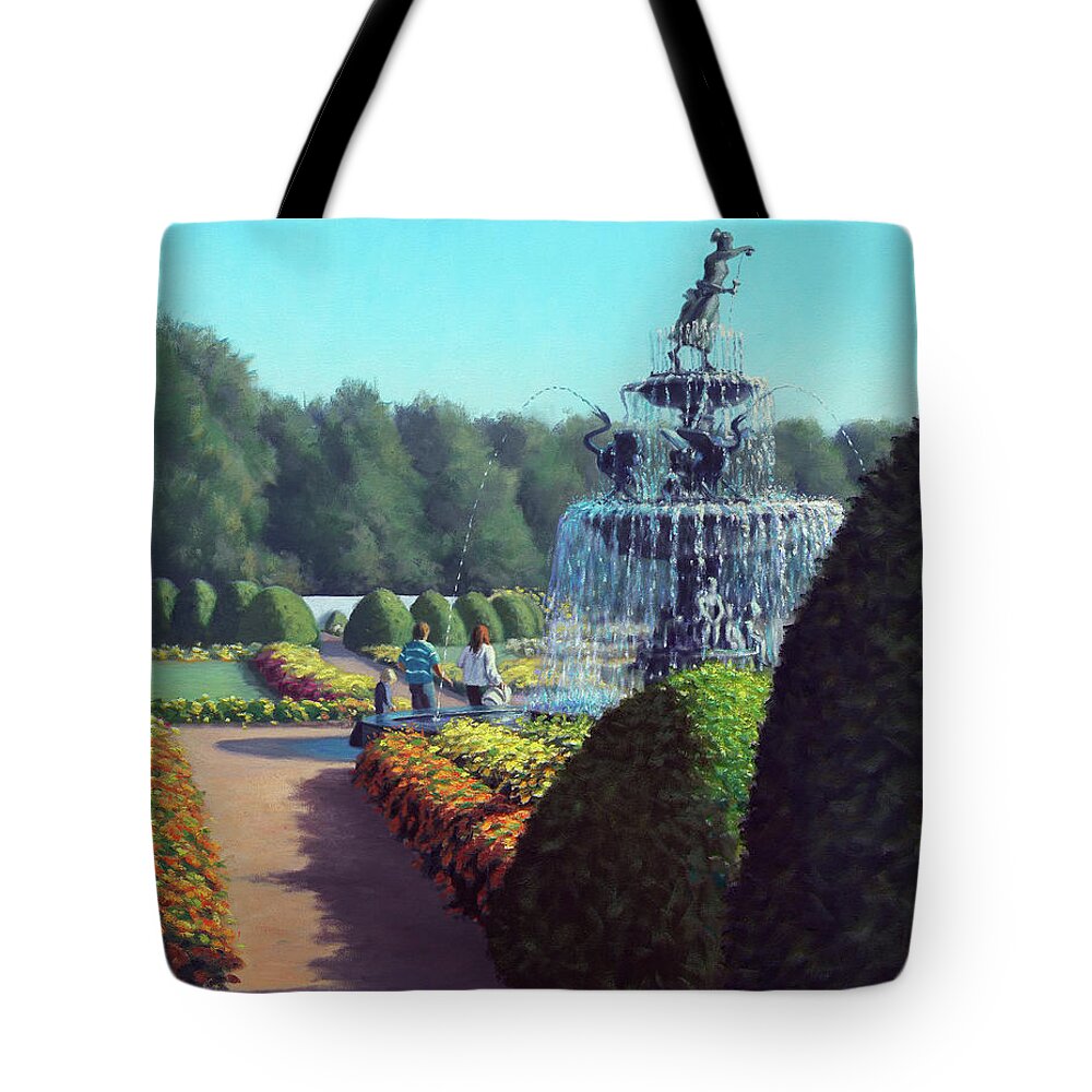 Garden Tote Bag featuring the painting Clemens/Munsinger Gardens by Rick Hansen