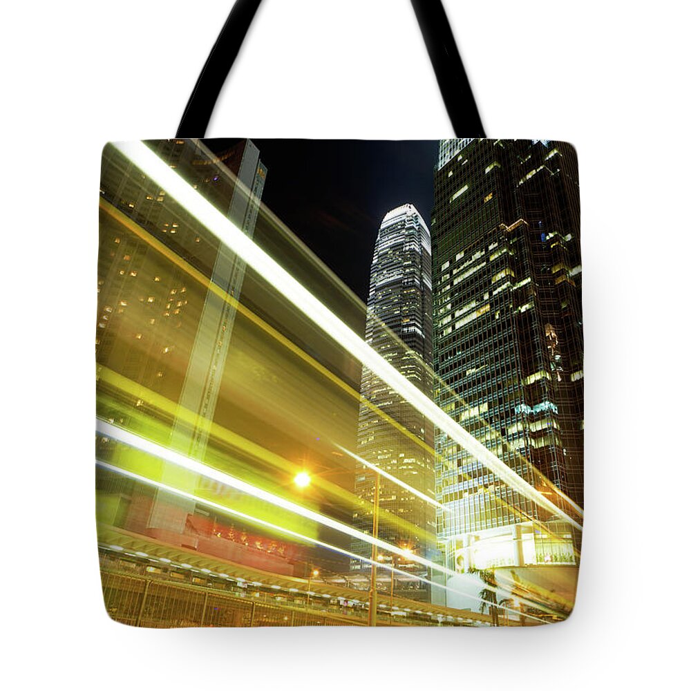 Chinese Culture Tote Bag featuring the photograph Colorful City Night #1 by Vii-photo