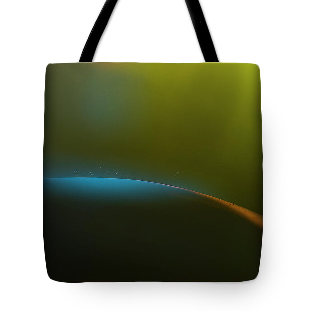 Curve Tote Bag featuring the photograph Colour Abstract Liquid #1 by Jonathan Knowles