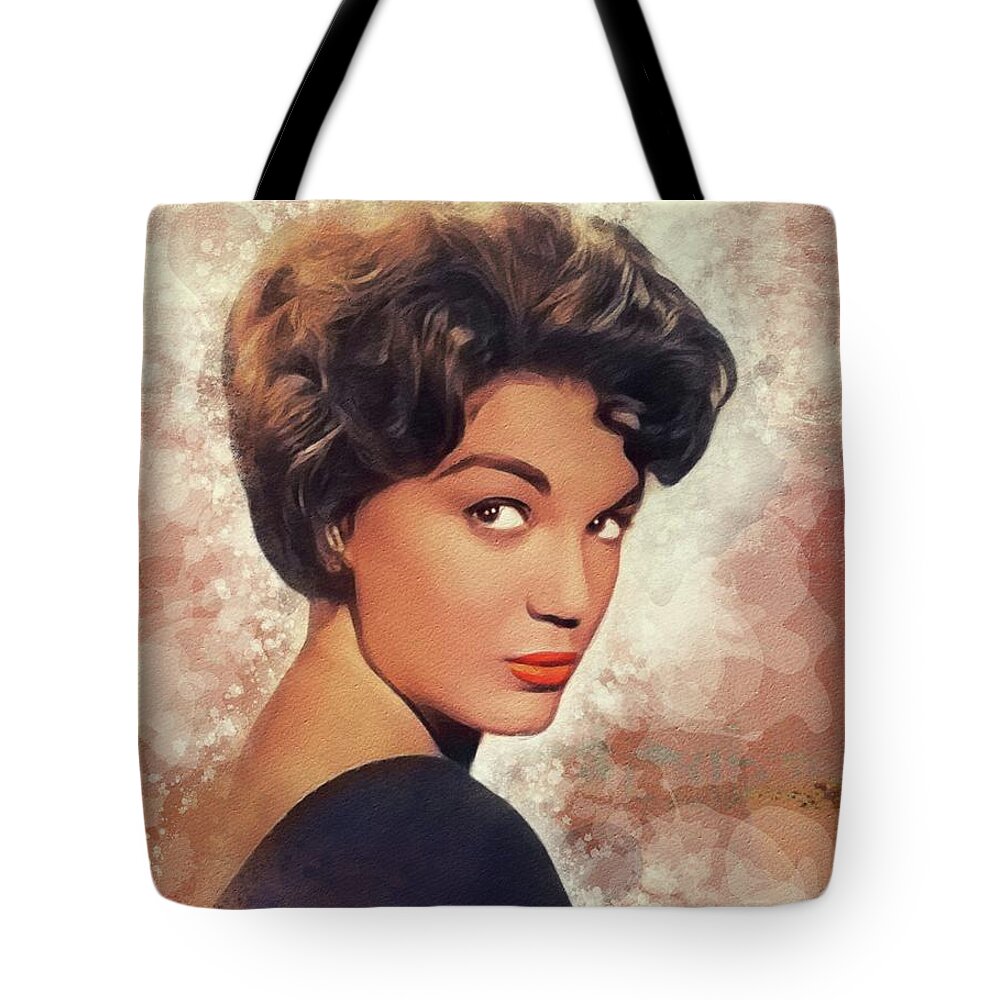 Connie Tote Bag featuring the painting Connie Francis, Music Legend #1 by Esoterica Art Agency