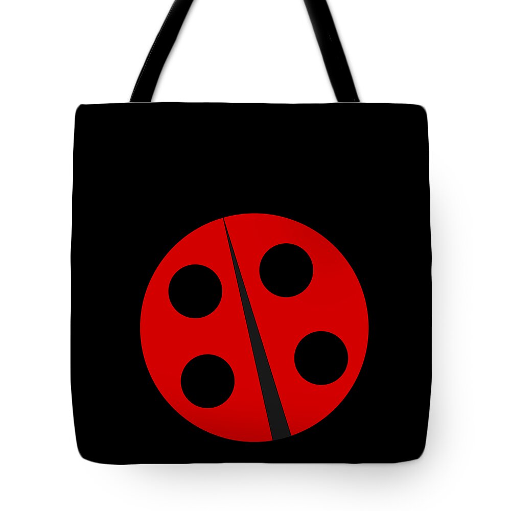 Cute Tote Bag featuring the digital art Cute Ladybug #1 by Flippin Sweet Gear