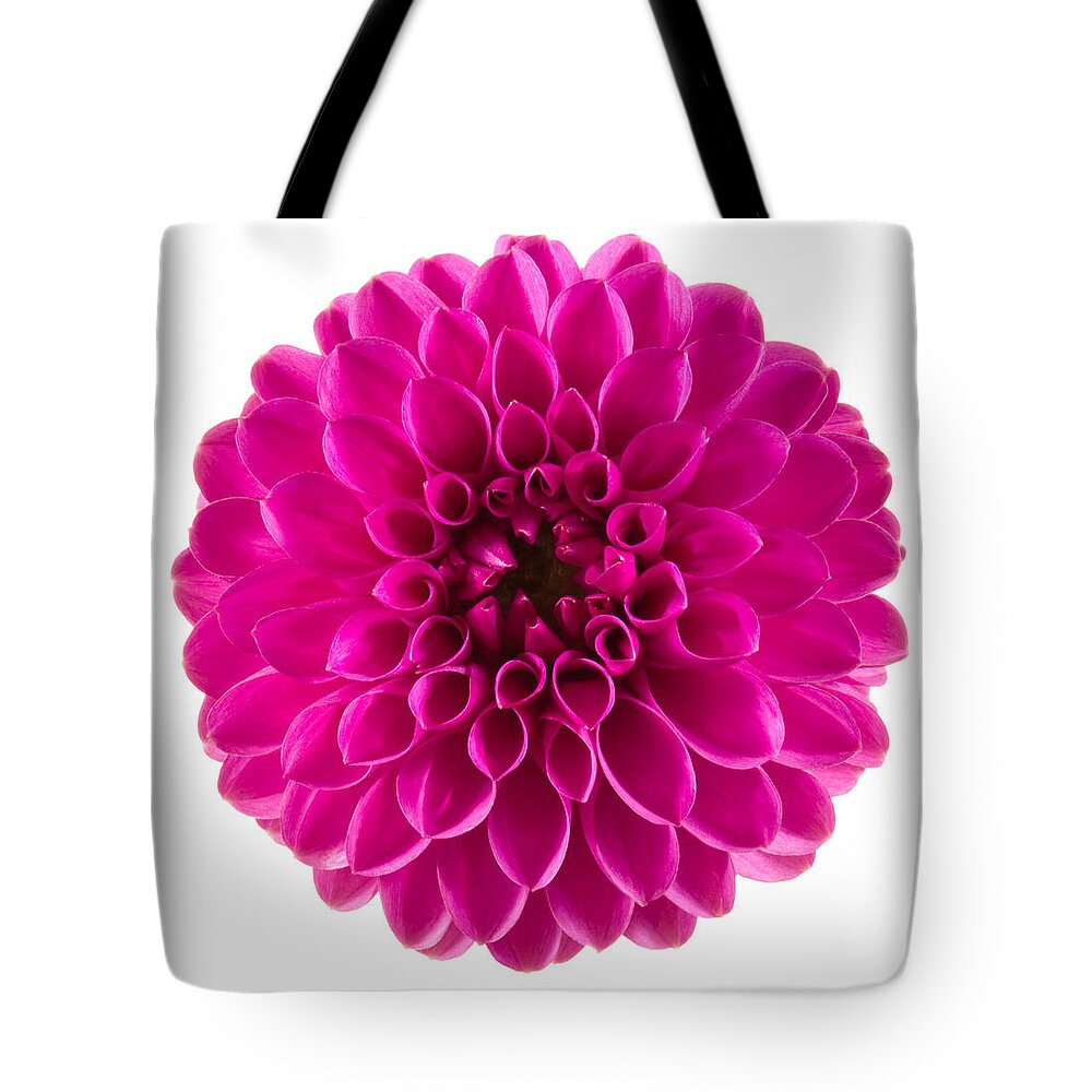 White Background Tote Bag featuring the photograph Dahlia #1 by Vidok