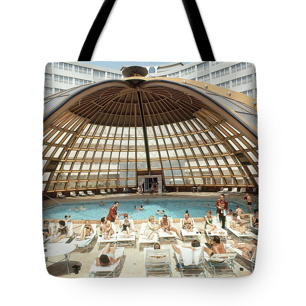 Dome-Covered Pool Tote Bag by Yale Joel - Fine Art America
