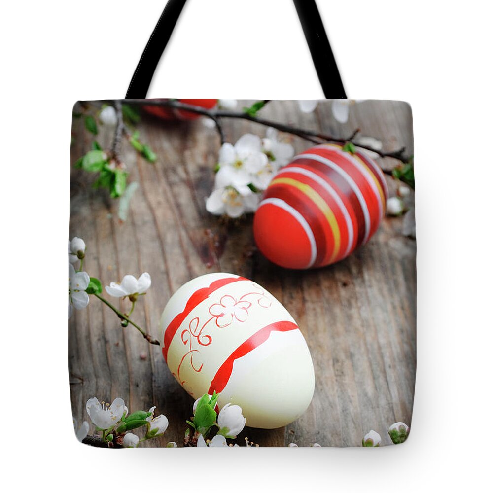 Easter Tote Bag featuring the photograph Easter Eggs #7 by Jelena Jovanovic