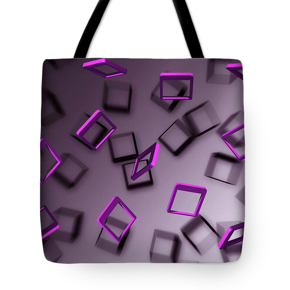 Falling Tote Bag featuring the digital art Falling Purple by Jason Fink