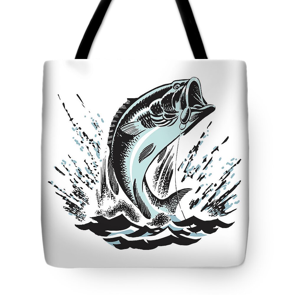 Fish Caught on Line #1 Tote Bag by CSA Images - Pixels Merch