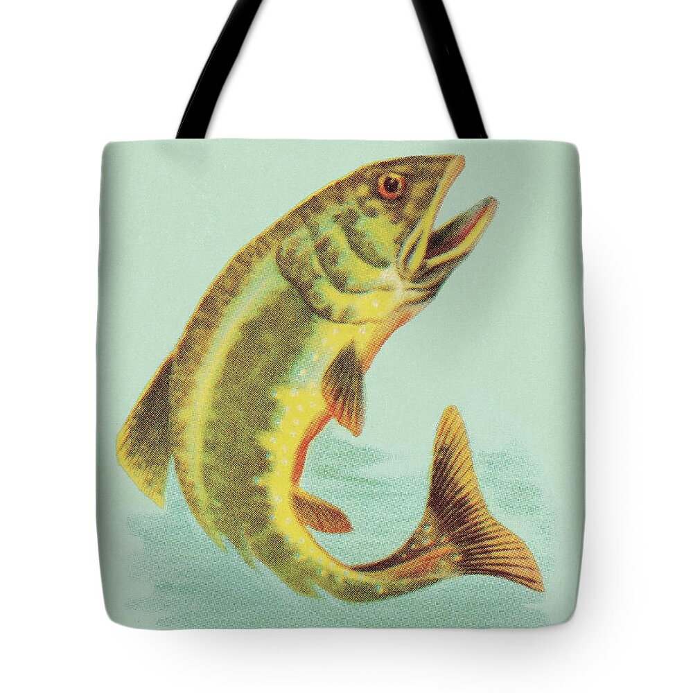 Fish Jumping #1 Tote Bag by CSA Images - Pixels Merch