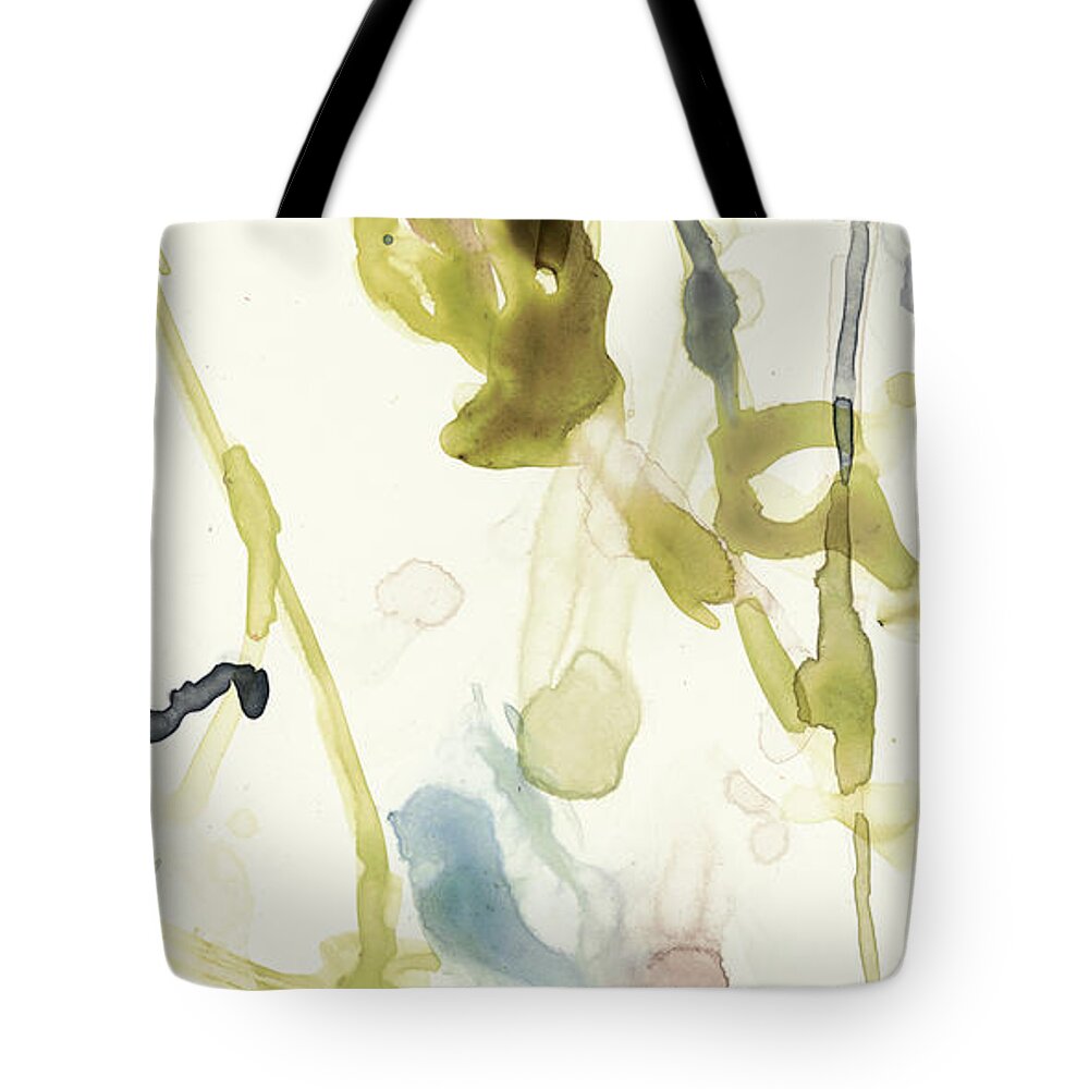 Abstract Tote Bag featuring the painting Flower Drip Triptych I #1 by Jennifer Goldberger