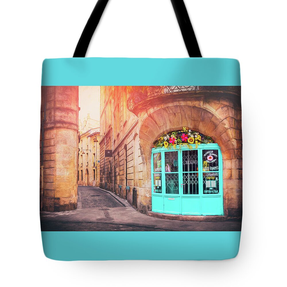 Bordeaux Tote Bag featuring the photograph French Cafe Bordeaux France by Carol Japp
