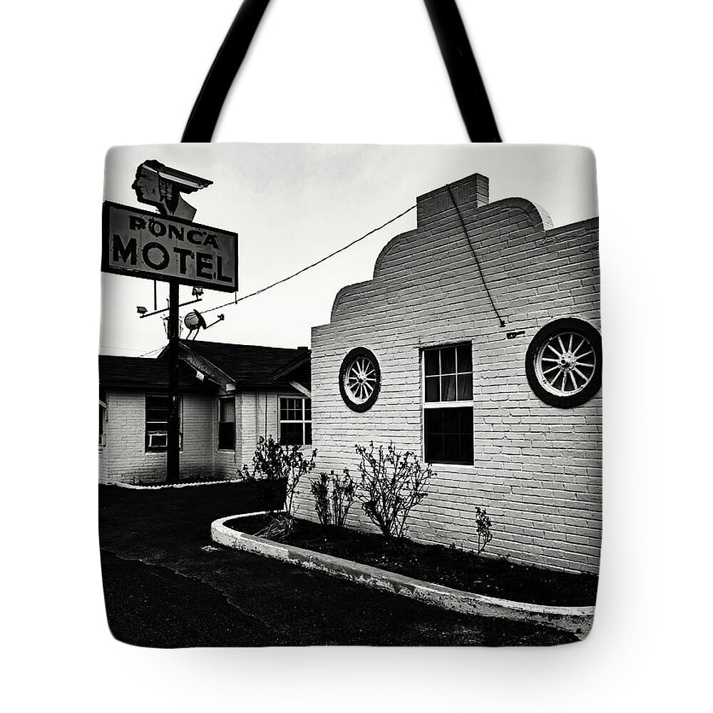 Ponca Motel Tote Bag featuring the photograph From A Different Era #1 by Mountain Dreams