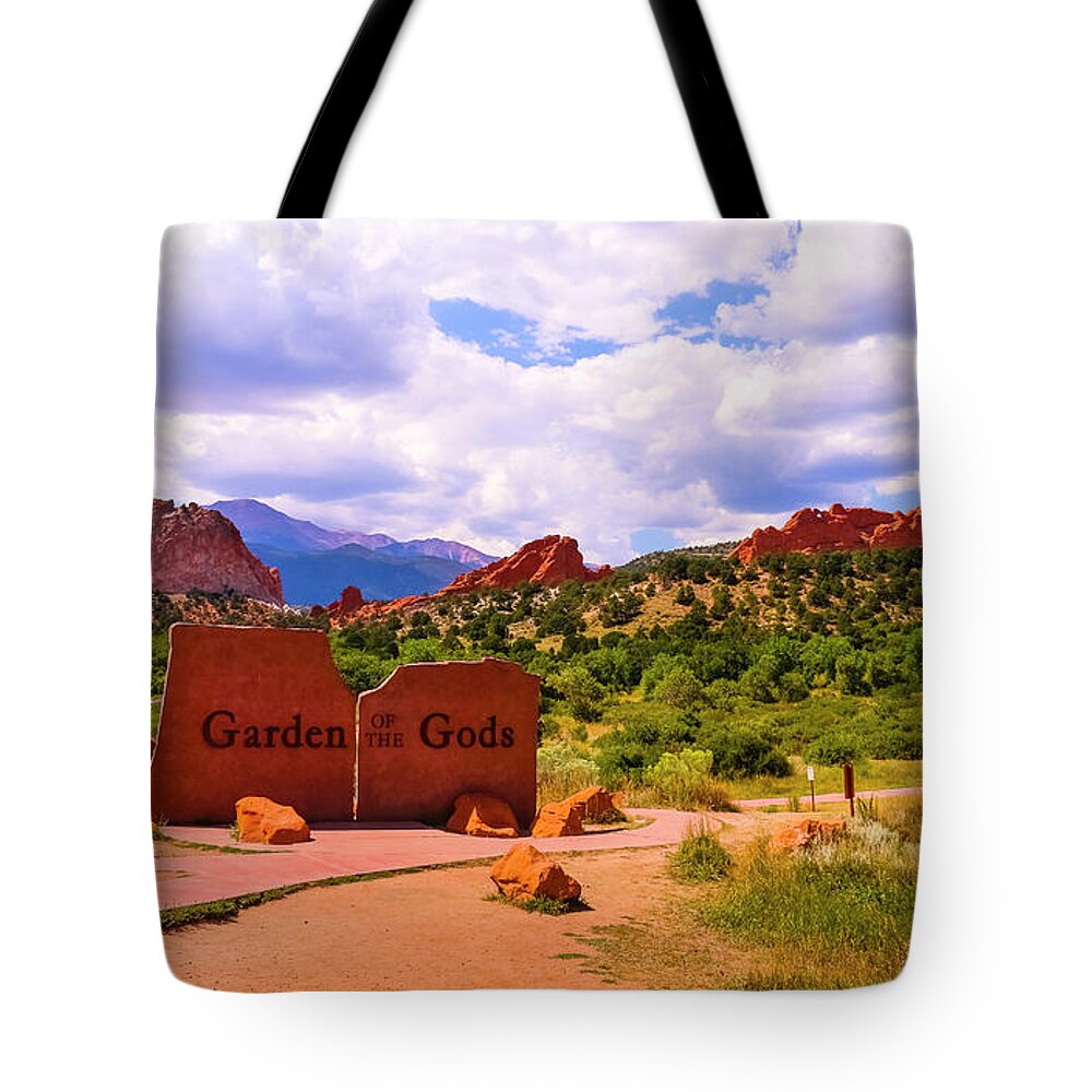 Garden Of The Gods Tote Bag featuring the photograph Garden of the Gods by Ola Allen
