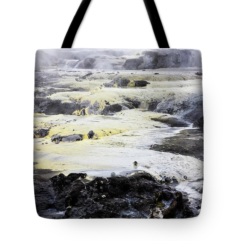 Mineral Tote Bag featuring the photograph Geomorphic Hot Pools In Rotorua, New #1 by Design Pics