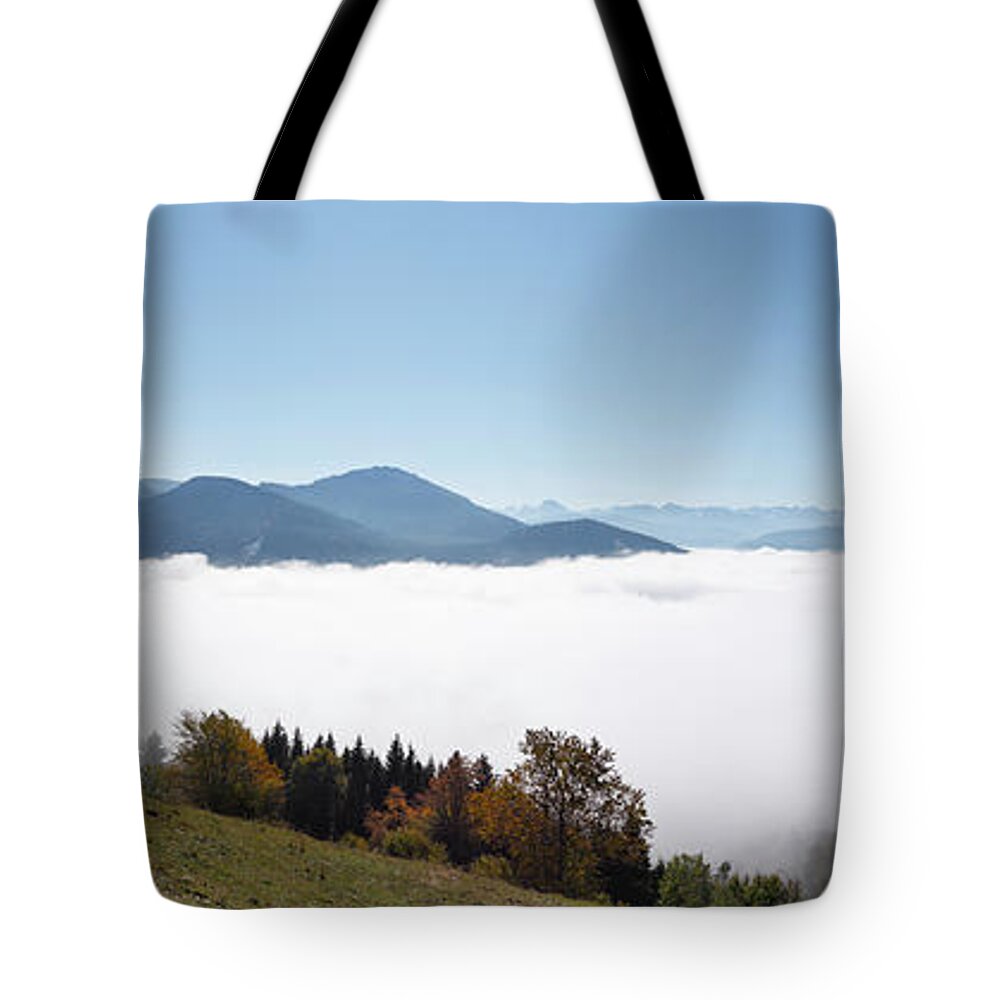 Treetop Tote Bag featuring the photograph Germany, Bavaria, Upper Bavaria, View #1 by Westend61
