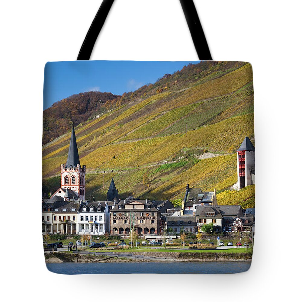 Town Tote Bag featuring the photograph Germany, Rheinland-pfalz, Exterior #1 by Walter Bibikow