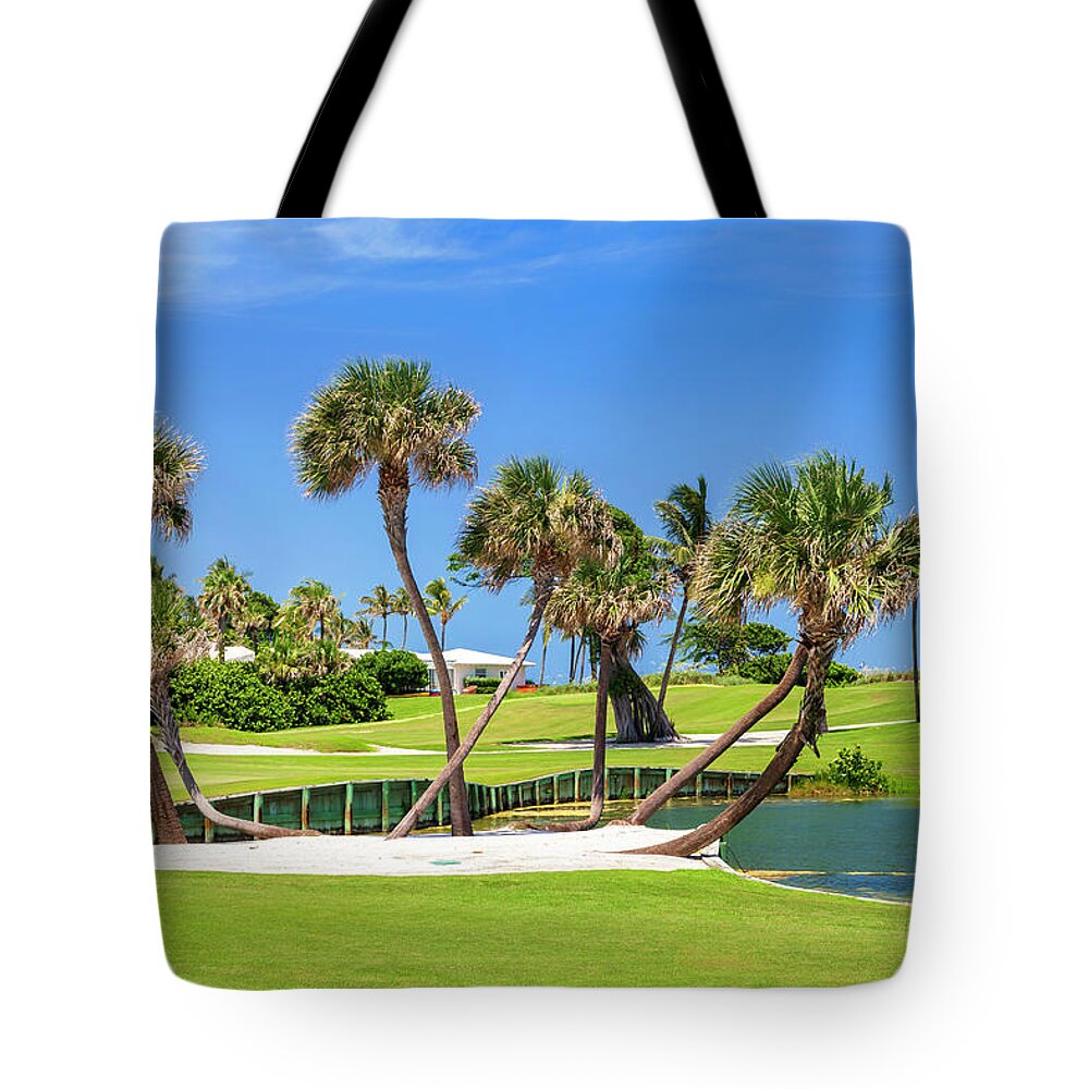 Estock Tote Bag featuring the digital art Golf Course by Lumiere