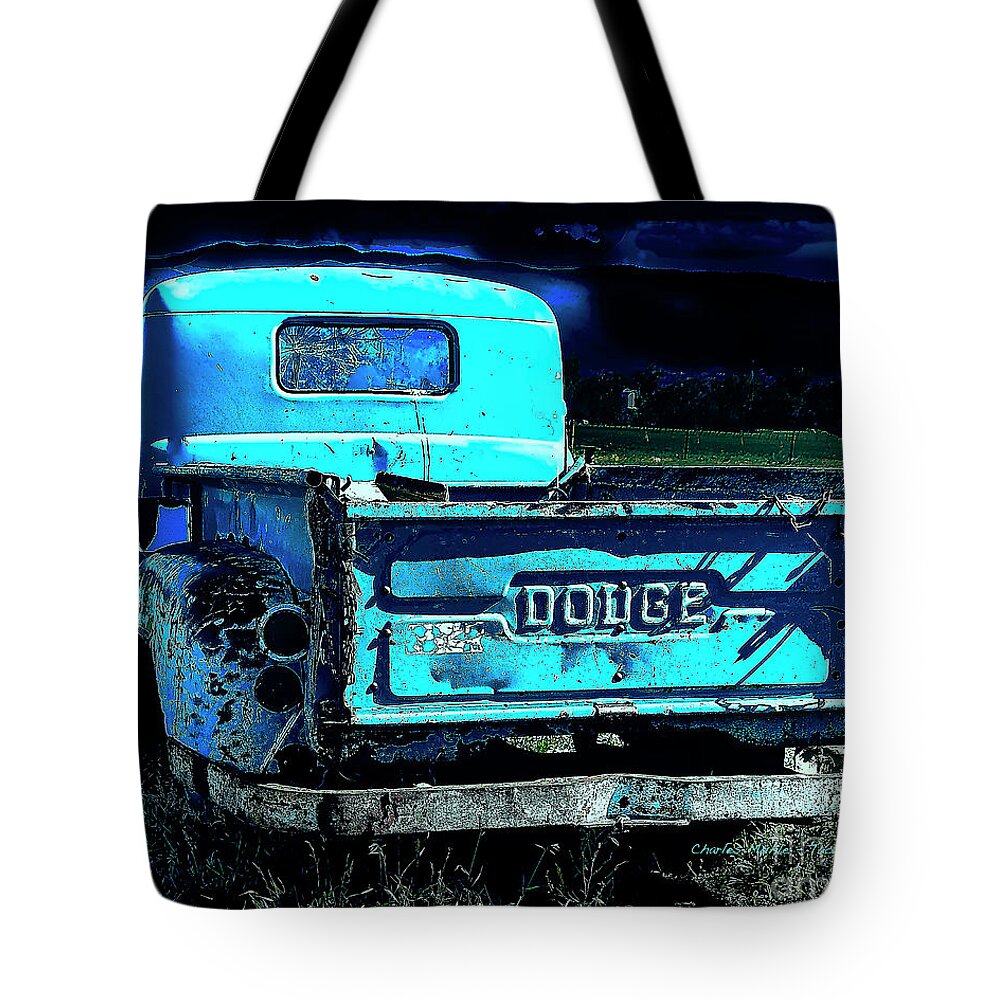 Santa Tote Bag featuring the photograph Green Dodge #2 by Charles Muhle