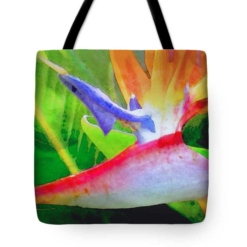 Bird Of Paradise Tote Bag featuring the digital art Natural High by James Temple
