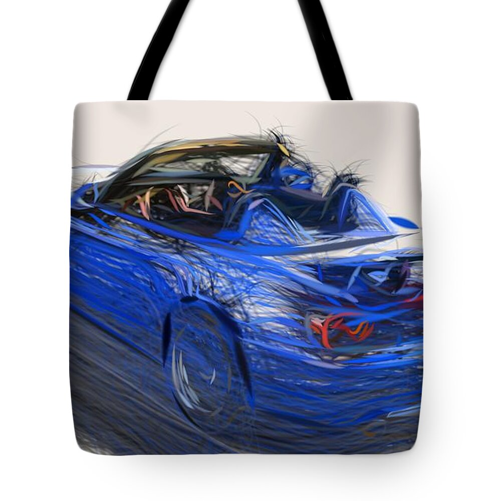 Honda Tote Bag featuring the digital art Honda S2000 CR Draw #1 by CarsToon Concept