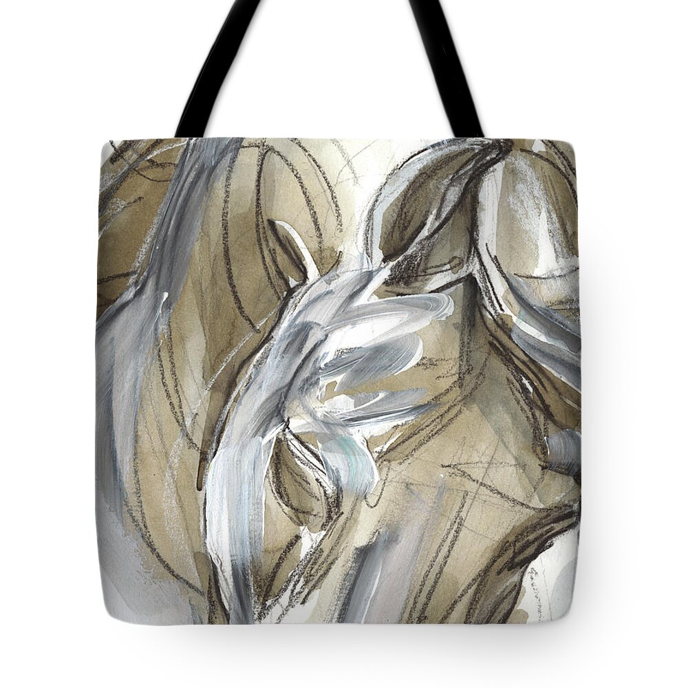 Animals Tote Bag featuring the painting Horse Abstraction I by Jennifer Paxton Parker