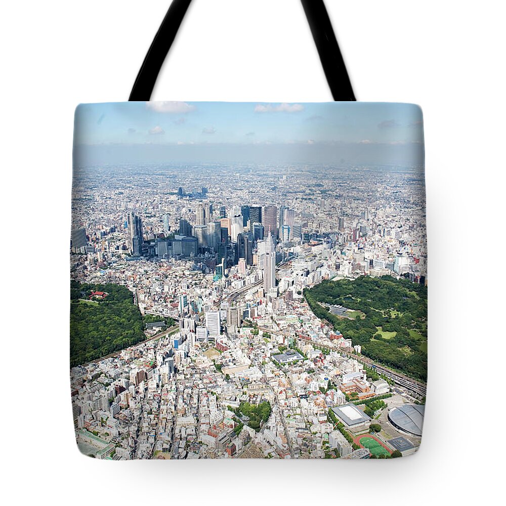 Outdoors Tote Bag featuring the photograph Japan, Tokyo, Shinjuku, Tokyo #1 by Flashfilm