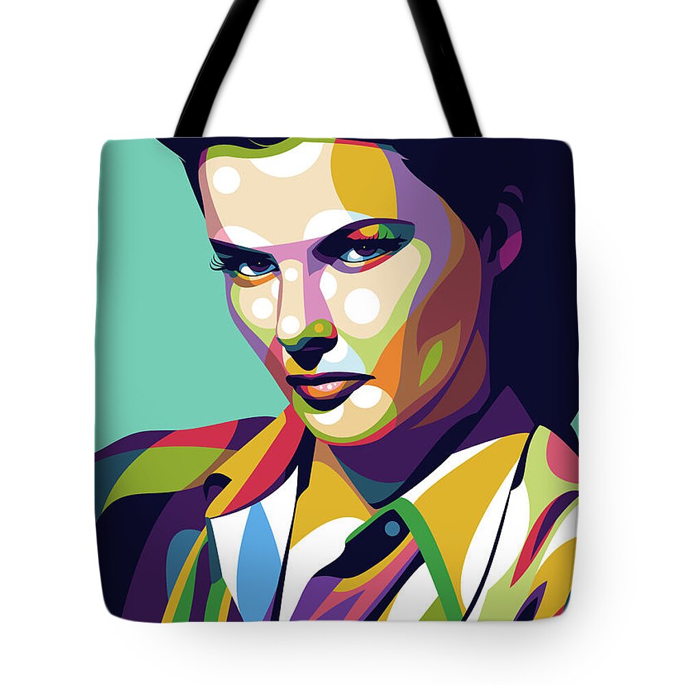 Katharine Hepburn Tote Bag featuring the digital art Katharine Hepburn #3 by Movie World Posters