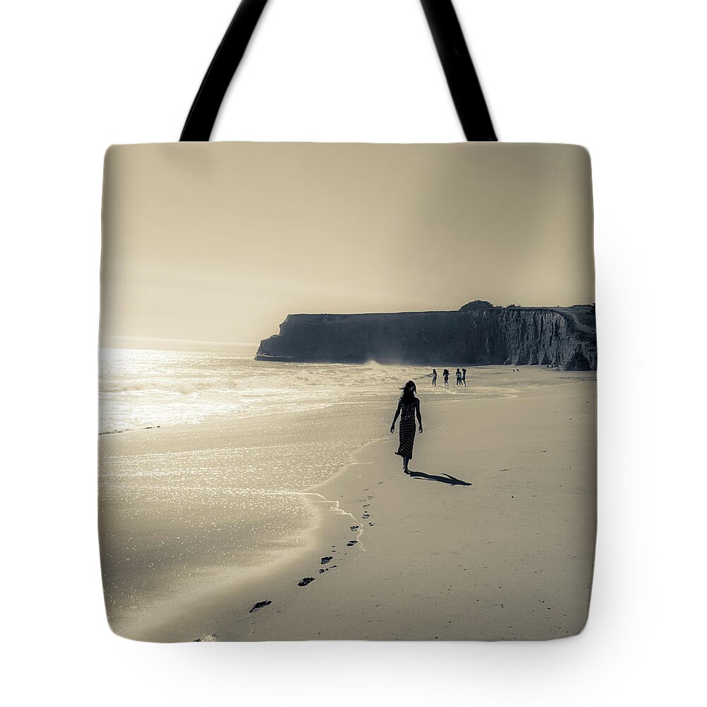 Footprints Tote Bag featuring the photograph Leave Nothing but Footprints #1 by Alex Lapidus