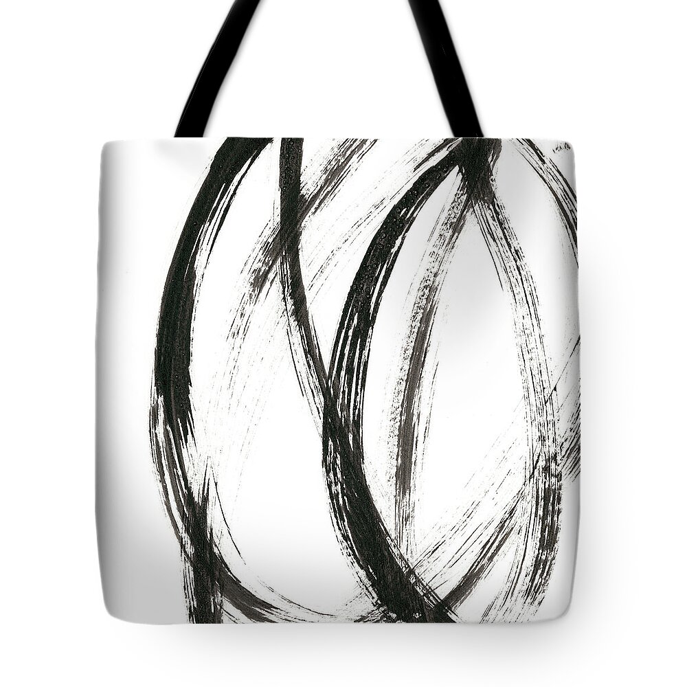 Abstract Tote Bag featuring the painting Linear Expression Ix #1 by J. Holland