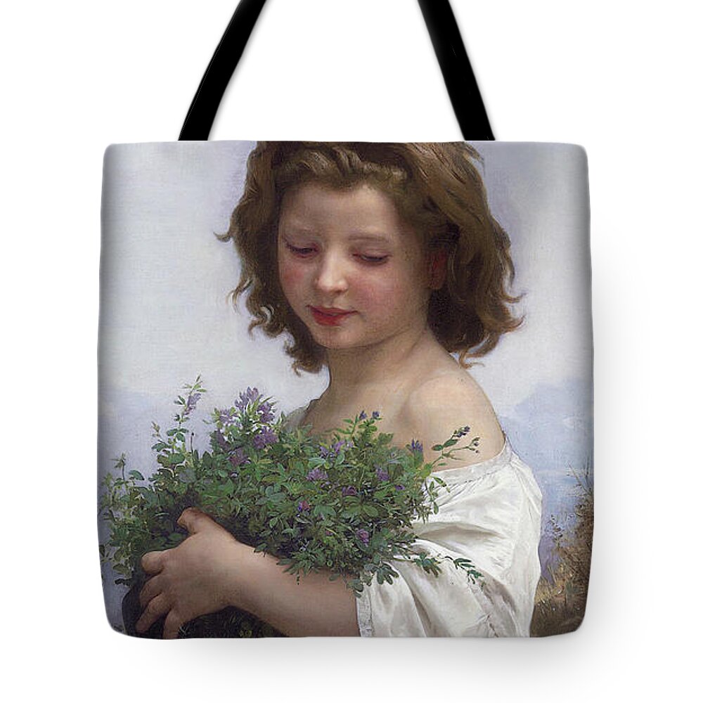 Little Esmeralda Tote Bag featuring the painting Little Esmeralda by Rolando Burbon