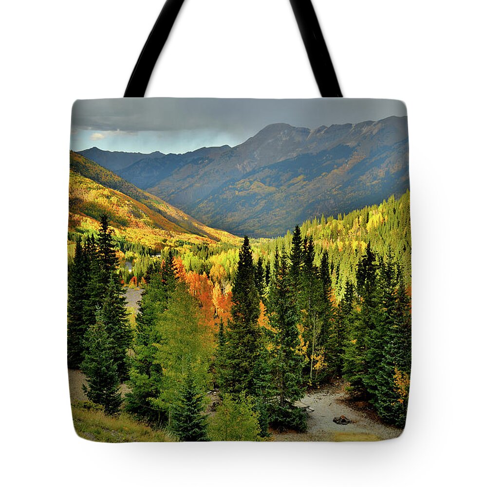 Colorado Tote Bag featuring the photograph Looking North from Red Mountain Pass #1 by Ray Mathis