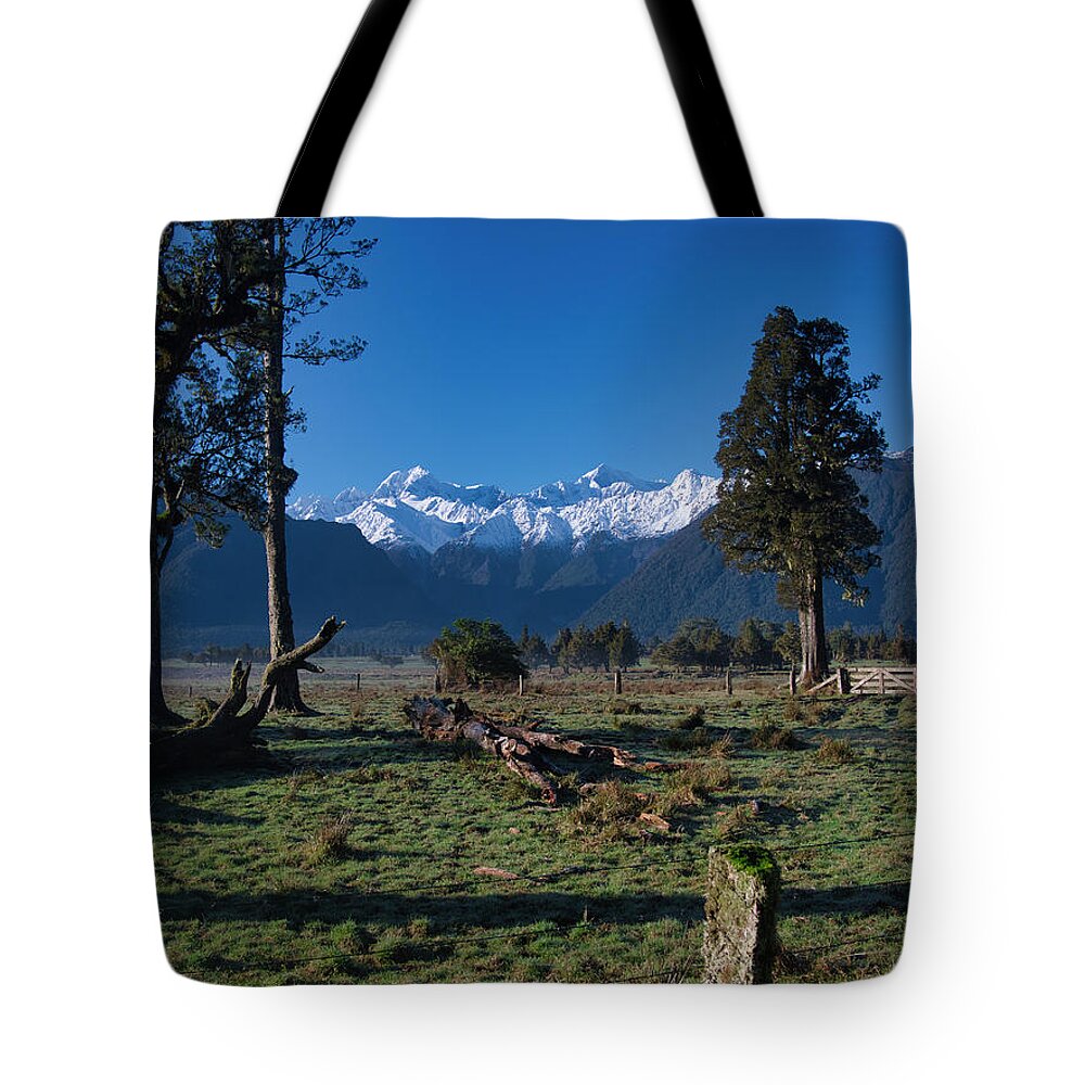 New Zealand Tote Bag featuring the photograph New Zealand Alps by Steven Ralser