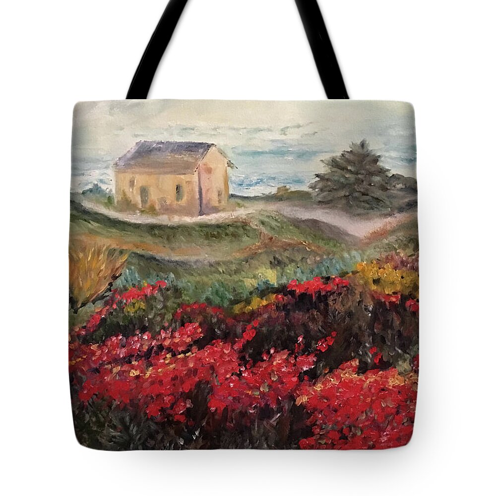 Nova Scotia Tote Bag featuring the painting Nova Scotia by Roxy Rich