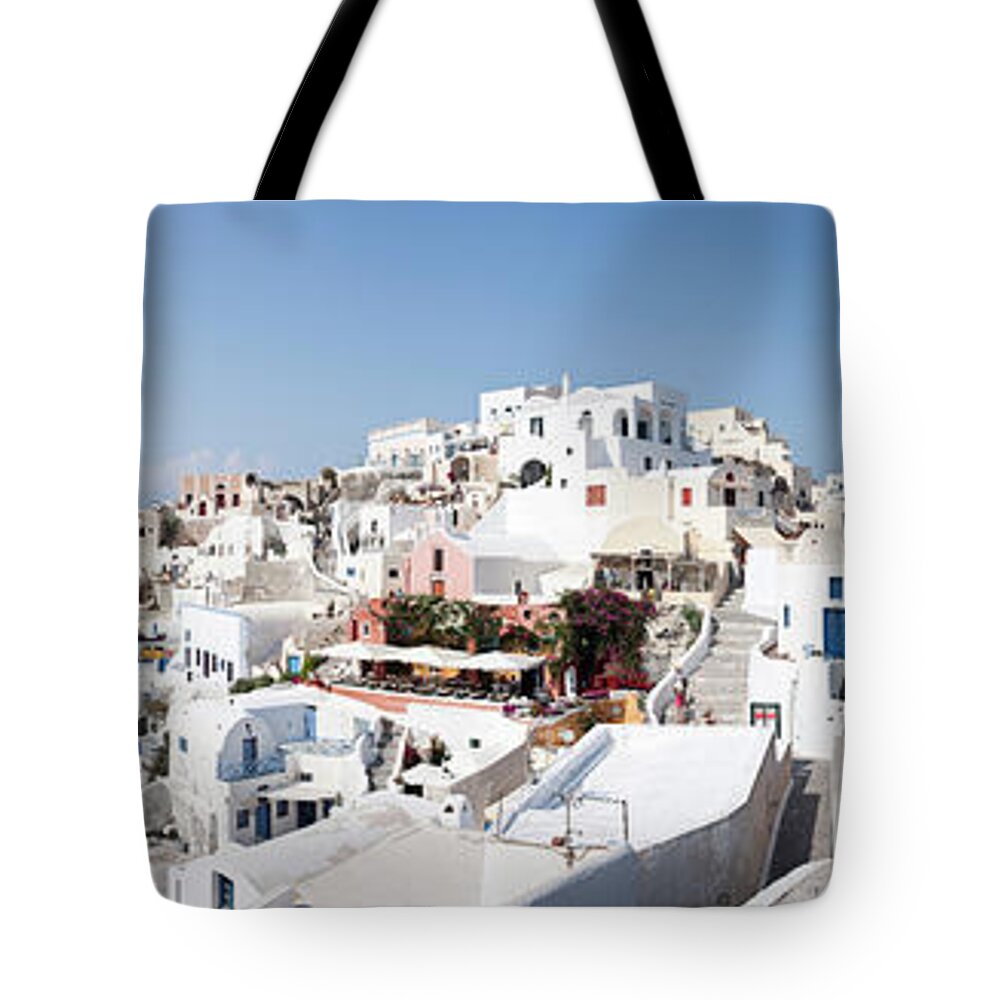 Tranquility Tote Bag featuring the photograph Oia In Santorini, Greece #1 by David Clapp