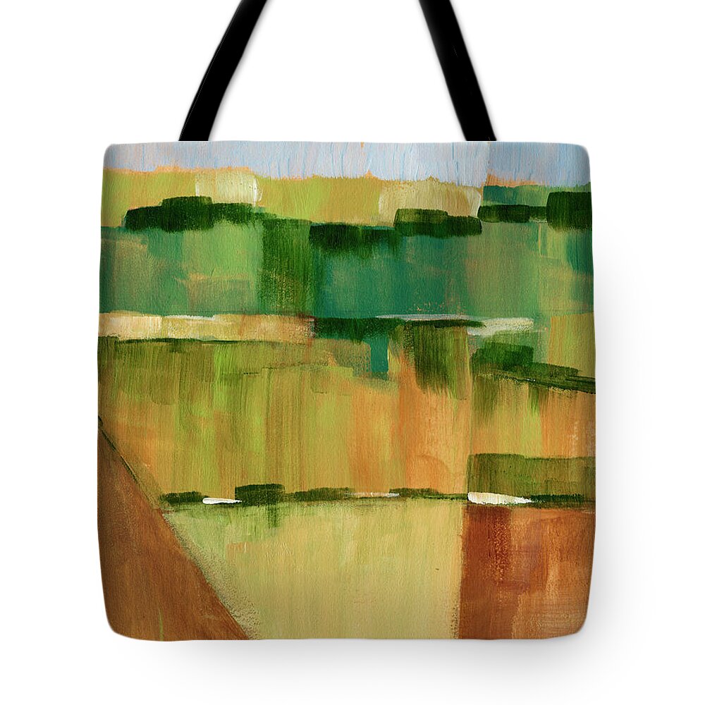 Landscapes Tote Bag featuring the painting Pasture Abstract II by Ethan Harper