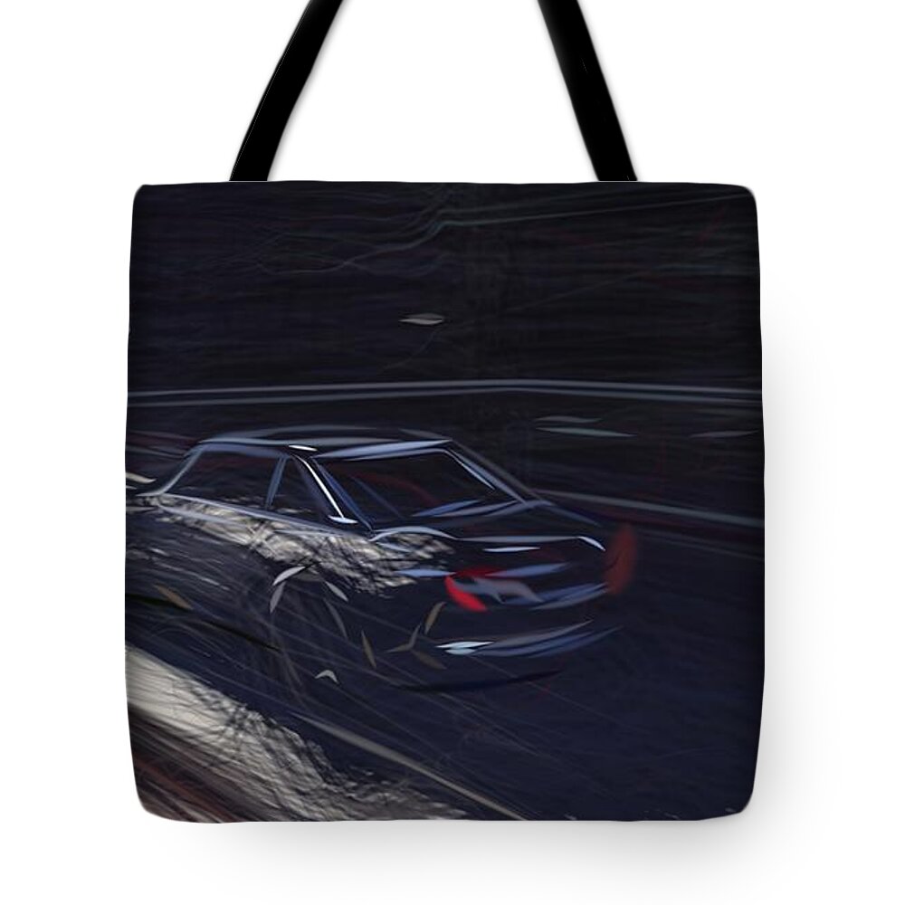 Peugeot Tote Bag featuring the digital art Peugeot e Legend Drawing #2 by CarsToon Concept