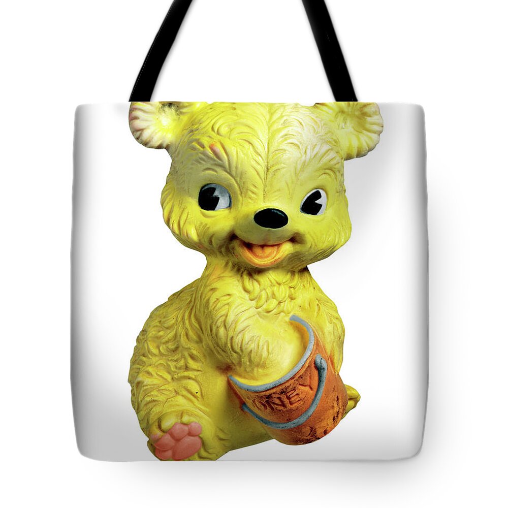 Animal Tote Bag featuring the drawing Plastic Toy Bear #1 by CSA Images