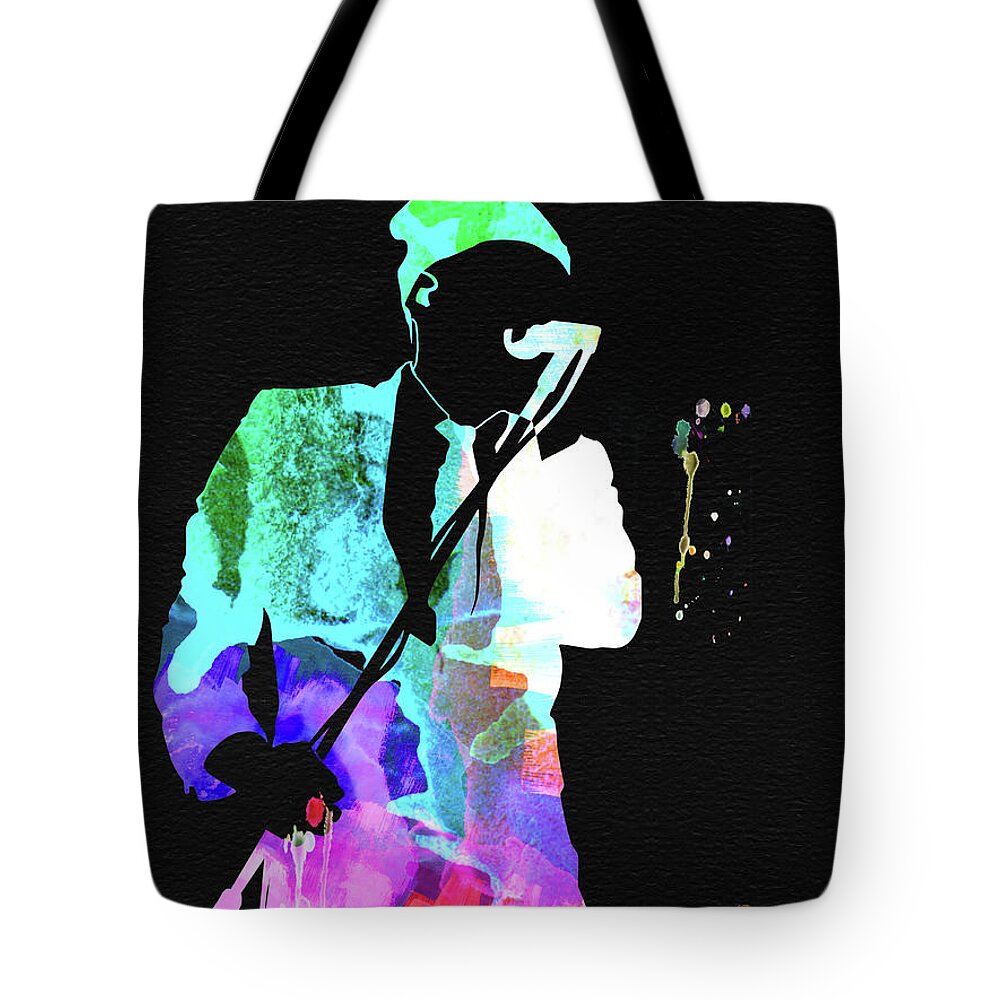 Rem Tote Bag featuring the mixed media REM Watercolor by Naxart Studio