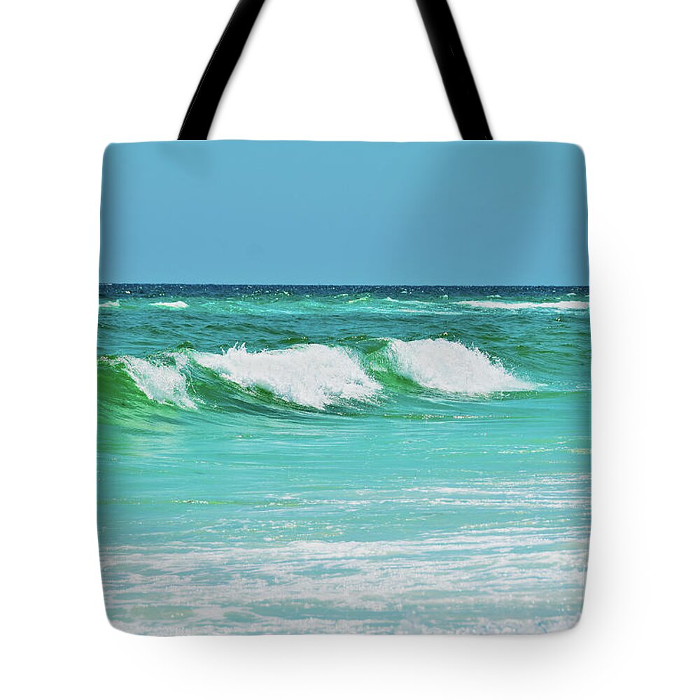 Beach Tote Bag featuring the photograph Waves by Christine Dekkers