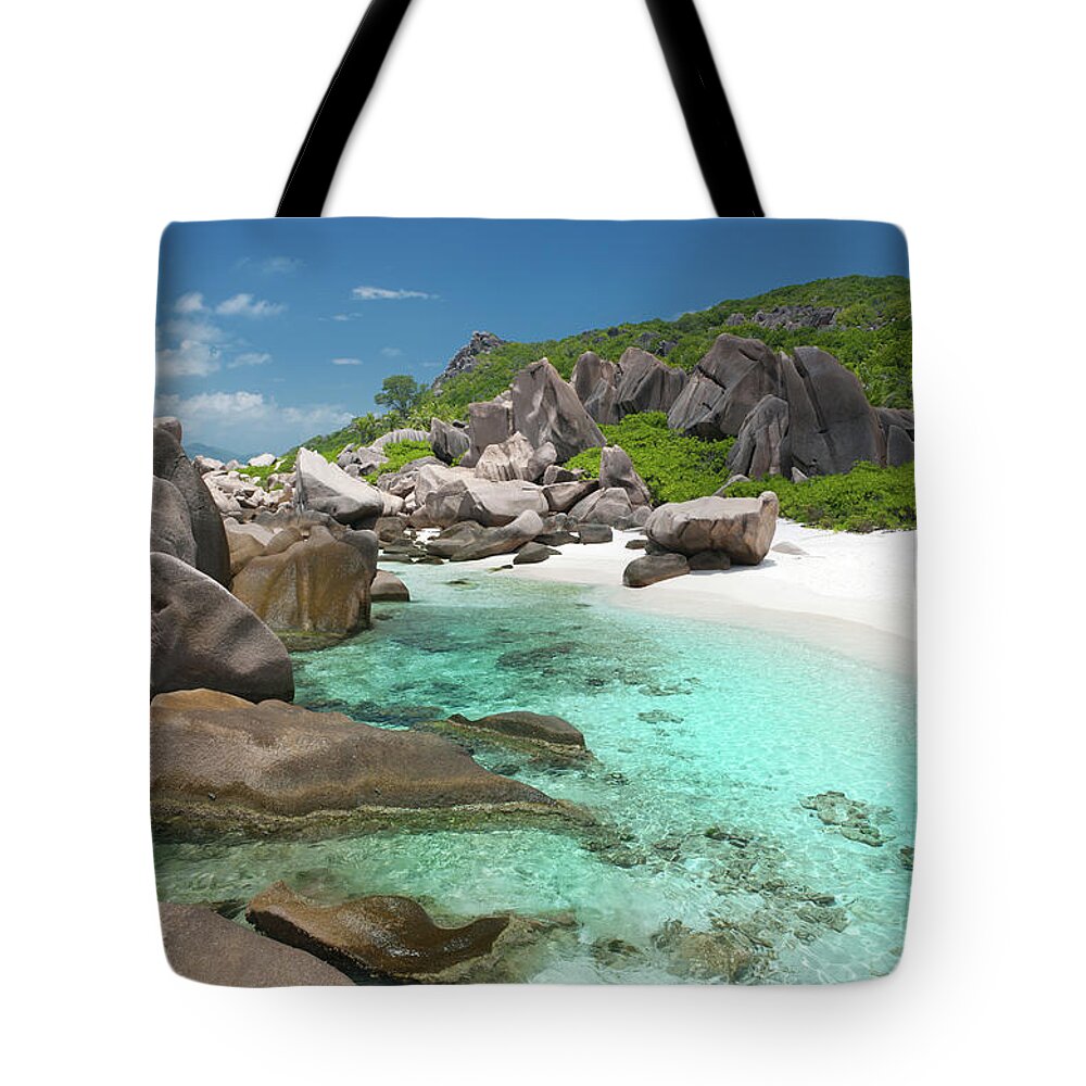 Tropical Rainforest Tote Bag featuring the photograph Secluded Bay, Anse Marron, Seychelles #1 by 4fr