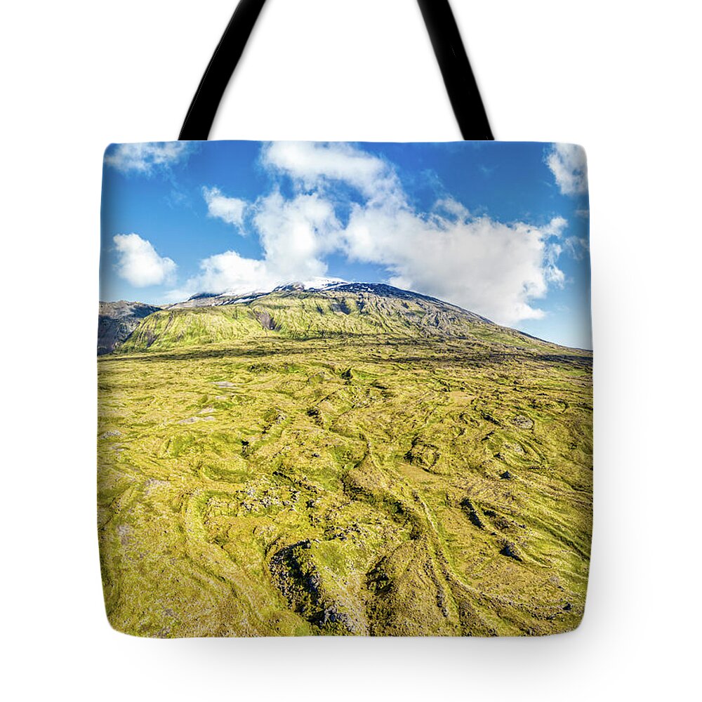 David Letts Tote Bag featuring the photograph Snowcapped Volcano II by David Letts