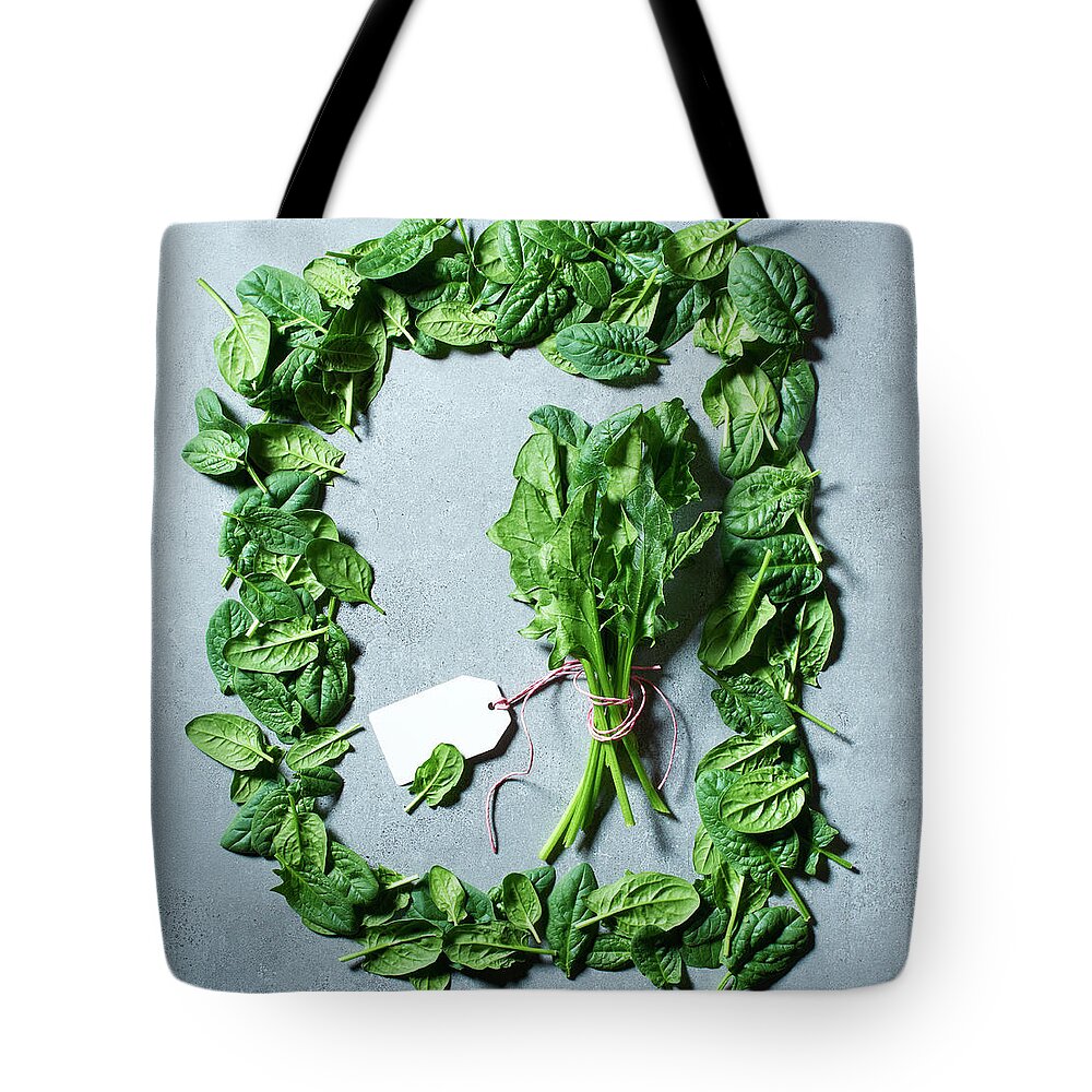 Ip_12575375 Tote Bag featuring the photograph Spinach #1 by Magdalena & Krzysztof Duklas