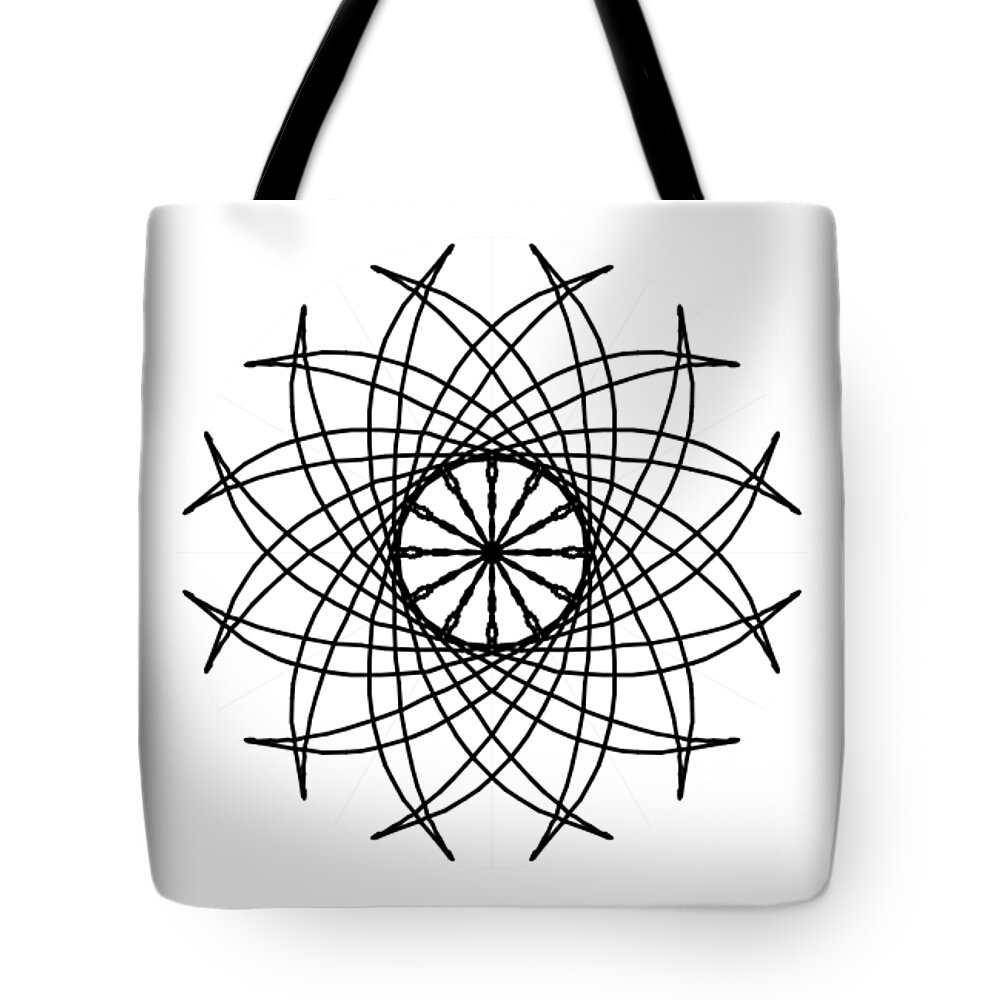 Spiral Tote Bag featuring the digital art Spiral Graphic Design by Delynn Addams