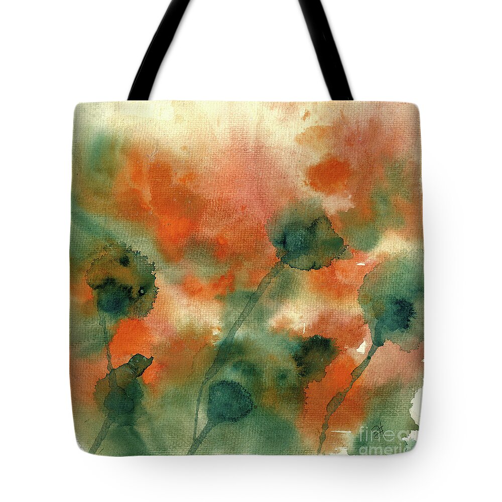 #creativemother Tote Bag featuring the painting Splatter Blooms #2 by Francelle Theriot