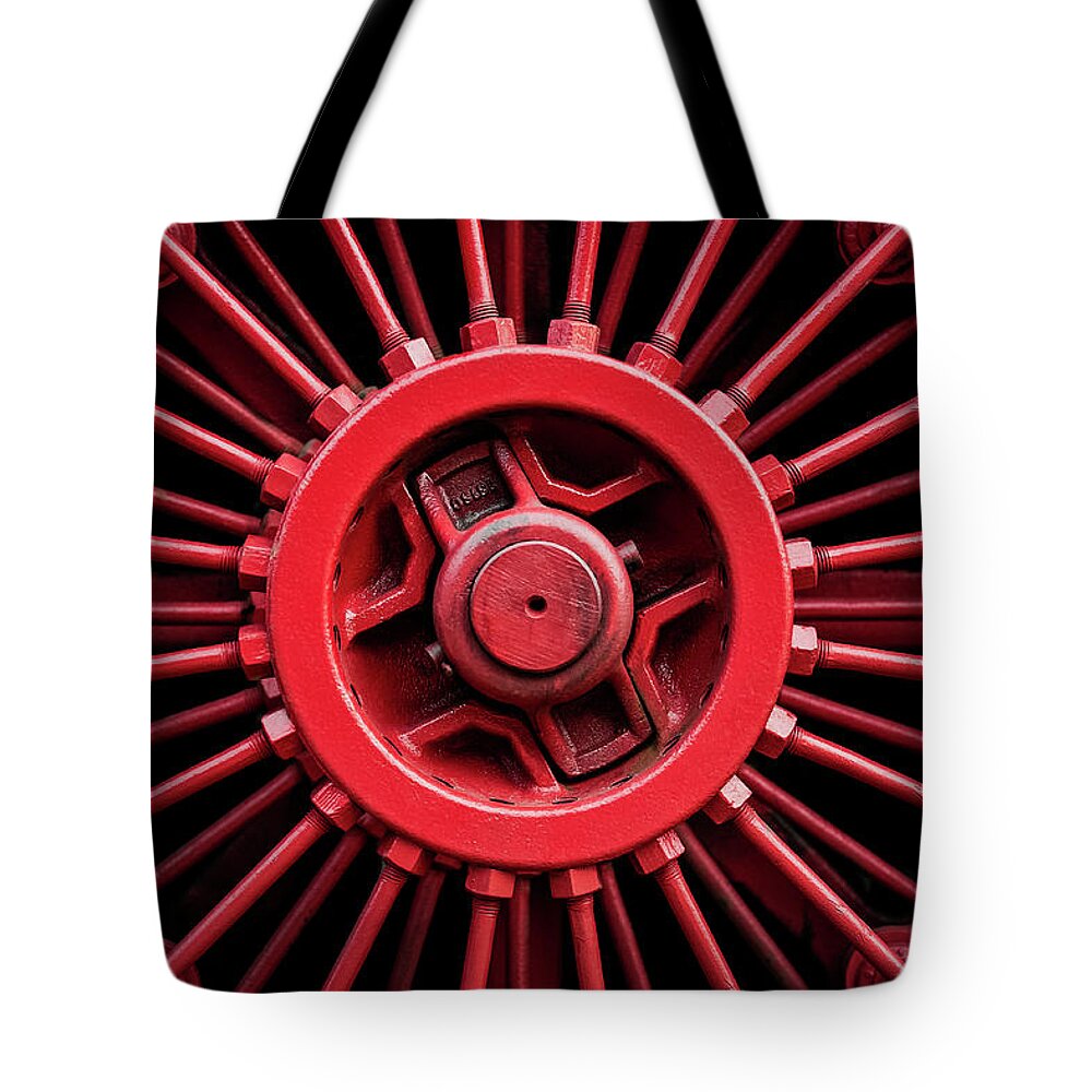 Spokes Tote Bag featuring the photograph Spokes #1 by Todd Klassy