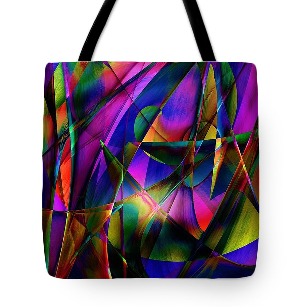 Fine Art Tote Bag featuring the digital art Sunset #1 by David Lane